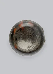 Baksidan av en klocka med parhus, c.1685 (silver och sköldpaddsskal)